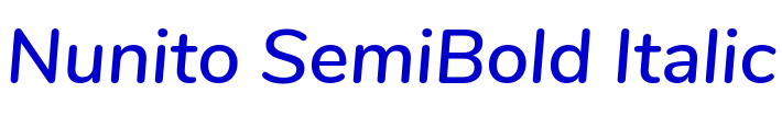 Nunito SemiBold Italic लिपि